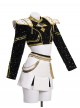 Animated Movie KPop Demon Hunters Zoey Golden Black Performance Outfit Halloween Cosplay Costume Set Without Shoes