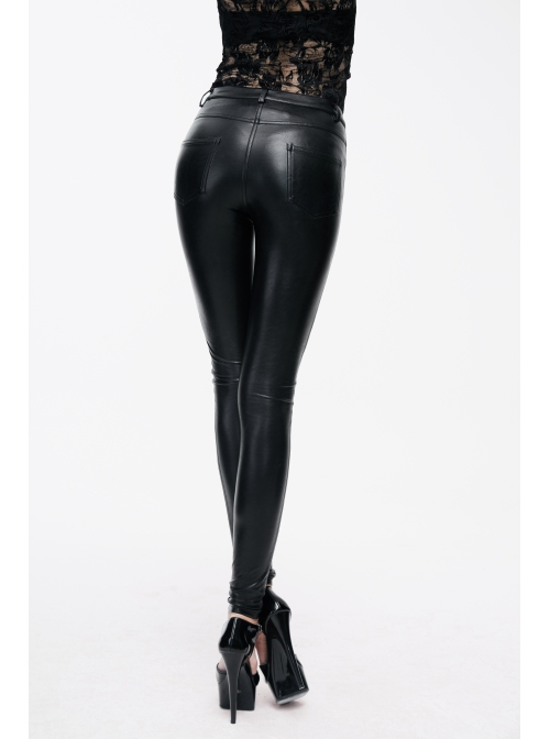Black Lace Hollow Punk Tight Pants