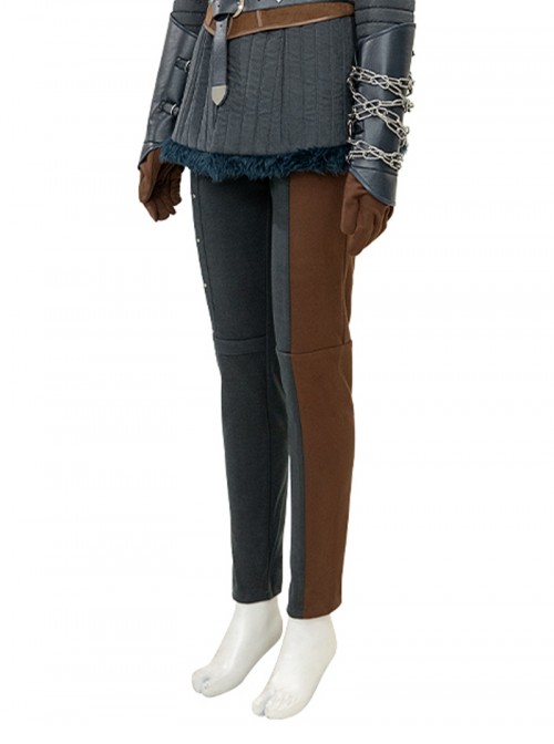 Games The Witcher 4 Ciri Halloween Cosplay Costume Gray Brown Pants