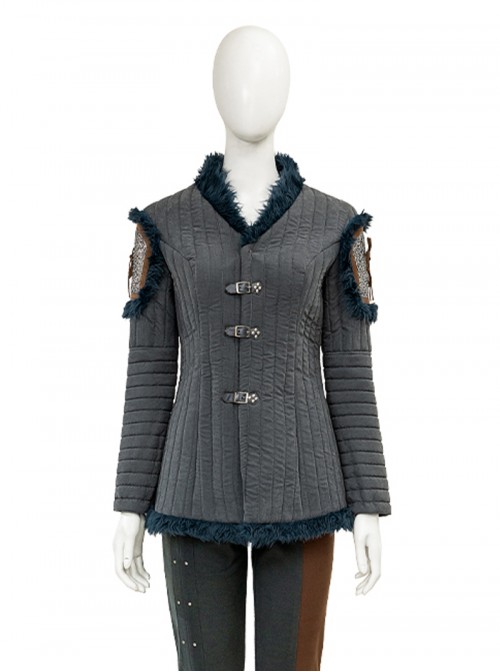 Games The Witcher 4 Ciri Halloween Cosplay Costume Gray Coat