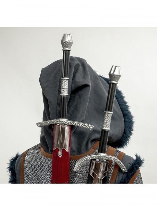 Games The Witcher 4 Ciri Halloween Cosplay Costume Gray Hooded Cape