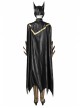 Game Batman Arkham Knight Batgirl Halloween Cosplay Black-golden Costume Full Set