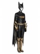 Game Batman Arkham Knight Batgirl Halloween Cosplay Black-golden Costume Full Set
