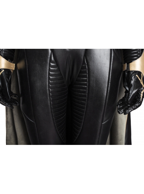 Game Batman Arkham Knight Batgirl Halloween Cosplay Black-golden Costume Full Set