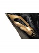Game Batman Arkham Knight Batgirl Halloween Cosplay Black-golden Costume Full Set