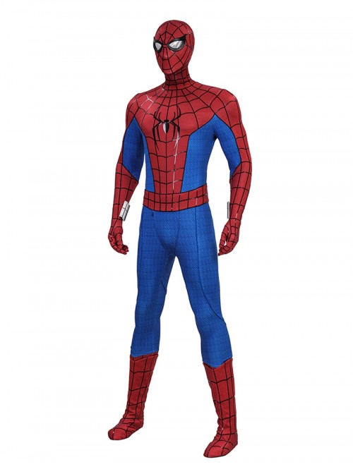 Movie Spider Man Brand New Day Spider Man Battle Garment Printed Version Halloween Cosplay Costume Set Without Shoes