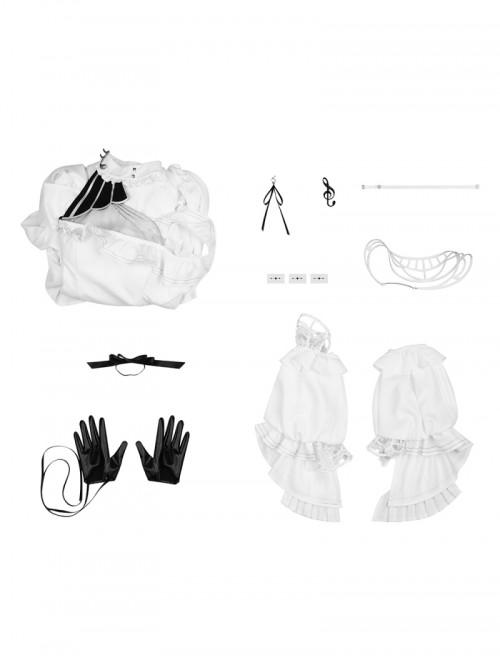 Game Wuthering Waves Phrolova White Dress Halloween Cosplay Costume Full Set