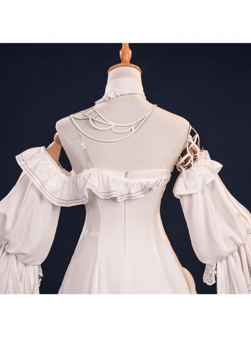 Game Wuthering Waves Phrolova White Dress Halloween Cosplay Costume Full Set