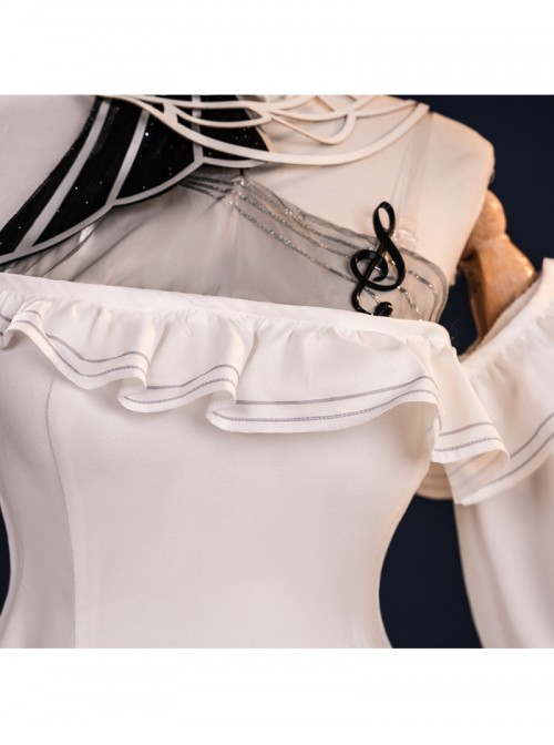 Game Wuthering Waves Phrolova White Dress Halloween Cosplay Costume Full Set