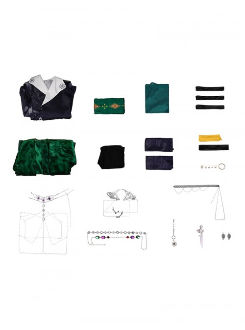 Game Where Winds Meet Drunk Flower Shade Sect Men Halloween Cosplay Costume Set