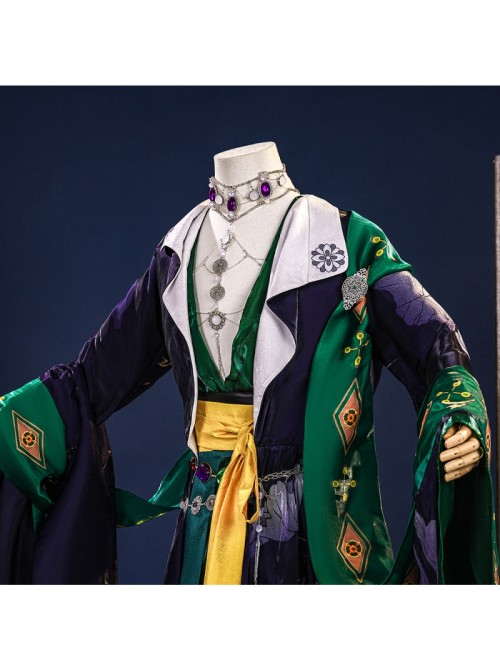 Game Where Winds Meet Drunk Flower Shade Sect Men Halloween Cosplay Costume Set