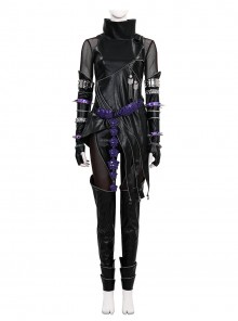 Animated Movie KPop Demon Hunters Mira Leather Jacket Halloween Cosplay Costume Set