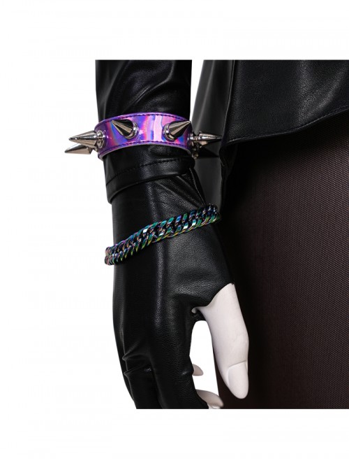 Animated Movie KPop Demon Hunters Mira Leather Jacket Halloween Cosplay Costume Set