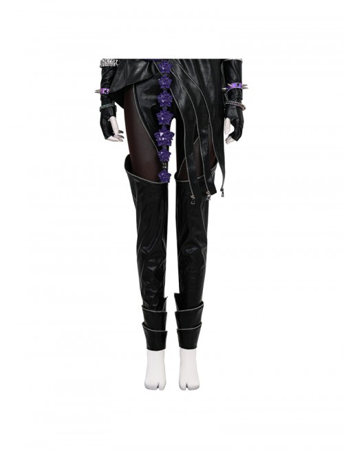 Animated Movie KPop Demon Hunters Mira Leather Jacket Halloween Cosplay Costume Set
