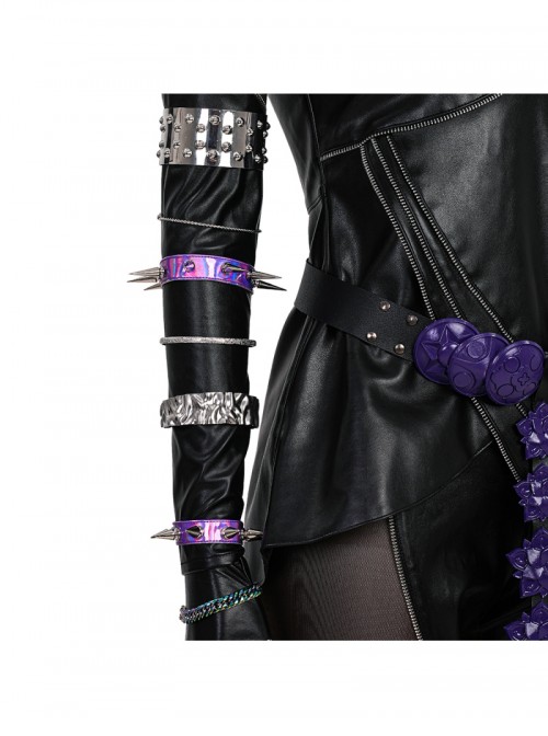 Animated Movie KPop Demon Hunters Mira Leather Jacket Halloween Cosplay Costume Set