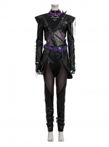 Movie Animated KPop Demon Hunters Rumi Leather Jacket Halloween Cosplay Costume Set