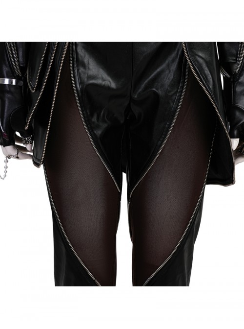 Movie Animated KPop Demon Hunters Rumi Leather Jacket Halloween Cosplay Costume Set