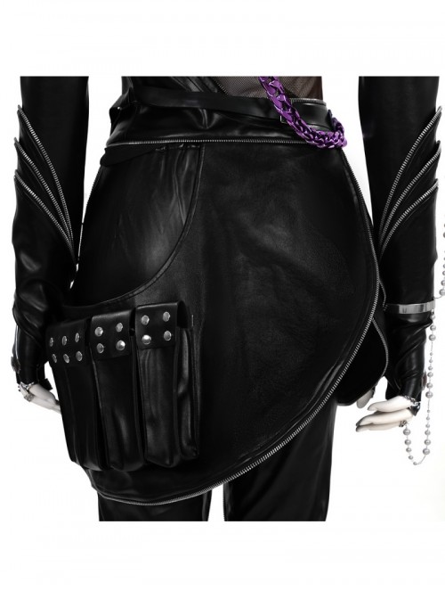 Movie Animated KPop Demon Hunters Rumi Leather Jacket Halloween Cosplay Costume Set