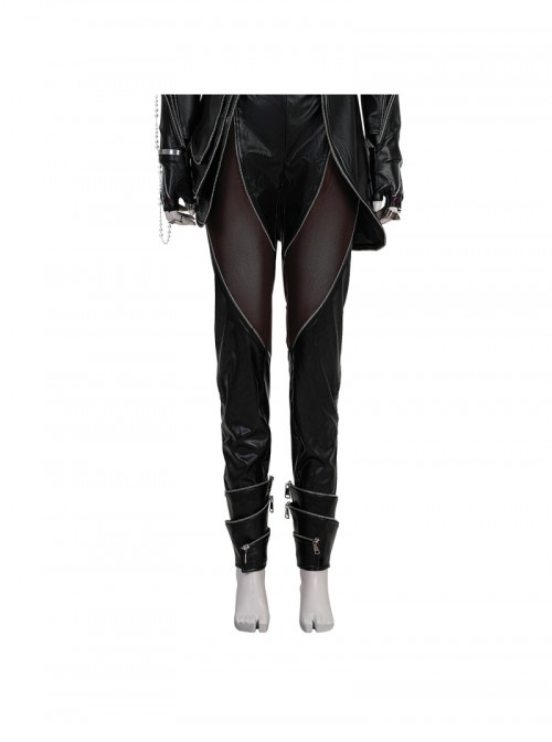 Movie Animated KPop Demon Hunters Rumi Leather Jacket Halloween Cosplay Costume Set