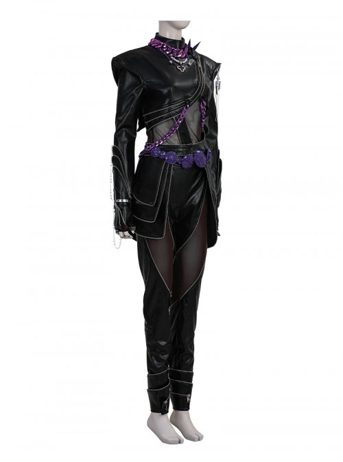 Movie Animated KPop Demon Hunters Rumi Leather Jacket Halloween Cosplay Costume Set