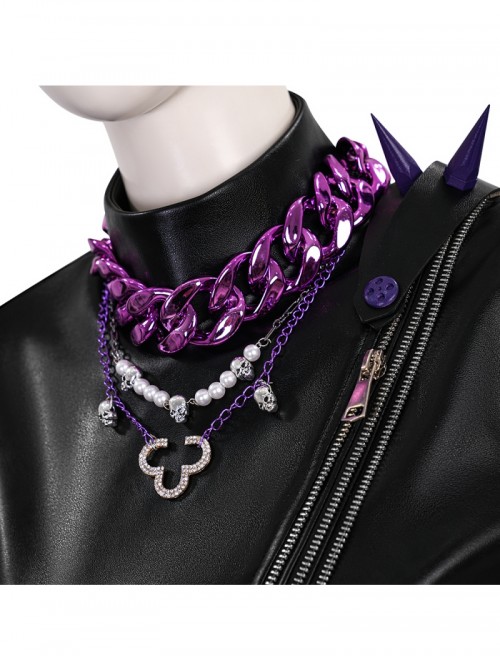 Movie Animated KPop Demon Hunters Rumi Leather Jacket Halloween Cosplay Costume Set
