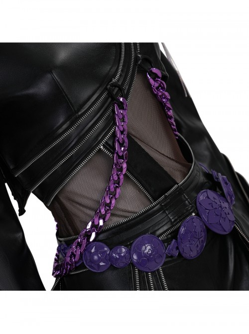 Movie Animated KPop Demon Hunters Rumi Leather Jacket Halloween Cosplay Costume Set