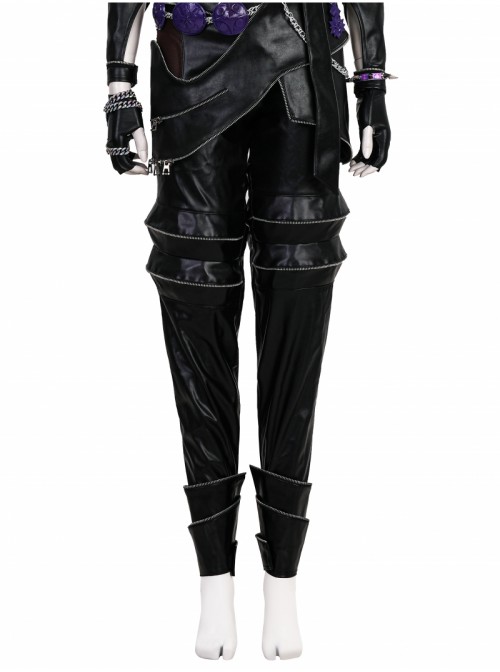 Animated Movie KPop Demon Hunters Zoey Leather Jacket Halloween Cosplay Costume Set