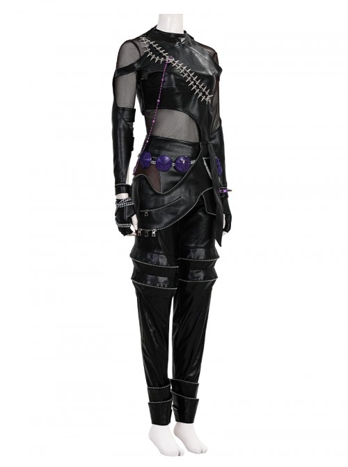 Animated Movie KPop Demon Hunters Zoey Leather Jacket Halloween Cosplay Costume Set