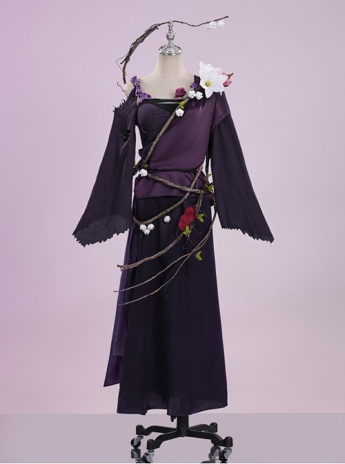 Game Where Winds Meet Unbound Heart Valley Sect Women Halloween Cosplay Costume Set