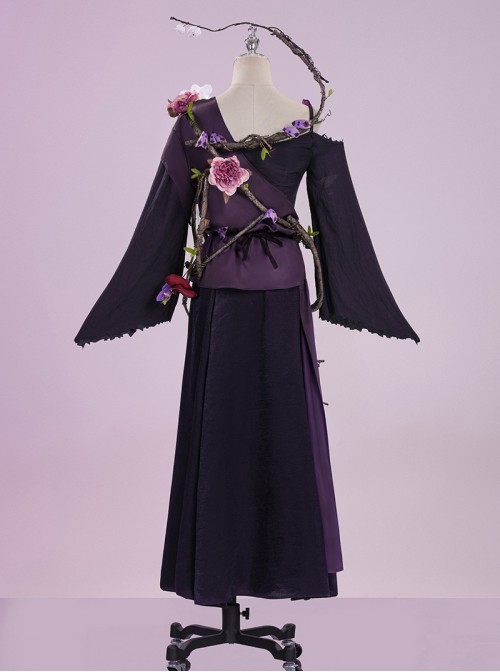 Game Where Winds Meet Unbound Heart Valley Sect Women Halloween Cosplay Costume Set