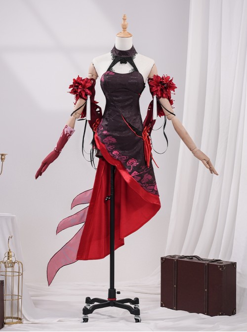 Game Honkai Impact 3 Seele Vollerei Black Moran Jinghua Halloween Cosplay Costume Set