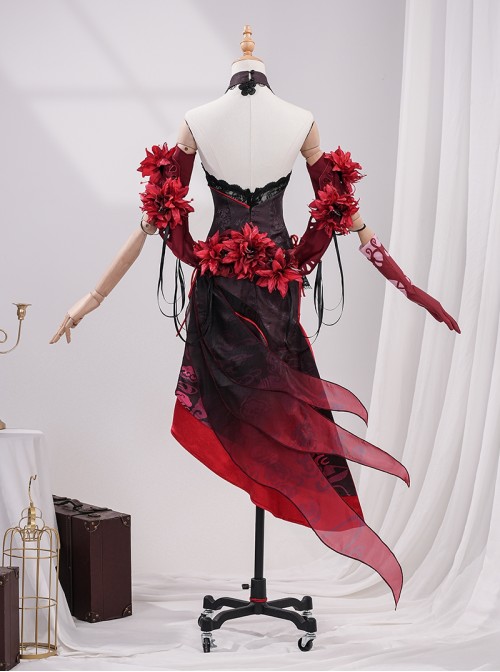 Game Honkai Impact 3 Seele Vollerei Black Moran Jinghua Halloween Cosplay Costume Set