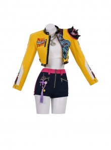 Movie Animated KPop Demon Hunters Rumi Upgraded Version Halloween Cosplay Costume Set Without Shoes