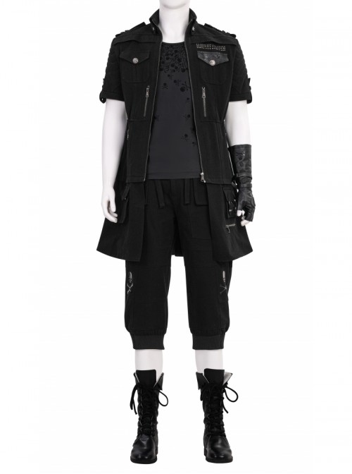 Game Kingsglaive Final Fantasy XV Noctis Lucis Caelum Halloween Cosplay Accessories Black Boots