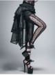 Lace Organza Puffy Black Gothic Half Skirt