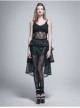 Lace Organza Puffy Black Gothic Half Skirt