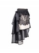 Lace Organza Puffy Black Gothic Half Skirt