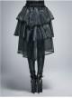 Lace Organza Puffy Black Gothic Half Skirt
