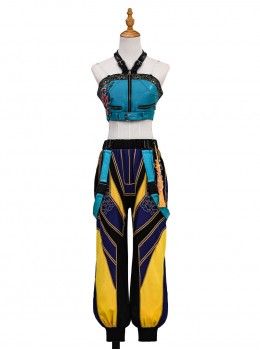 Animated Movie KPop Demon Hunters Zoey Premium Version Halloween Cosplay Costume Set Without Shoes