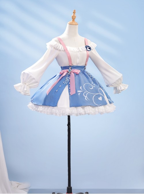 Game Honor Of Kings Yao Luckin Coffee Collaboration Halloween Cosplay Costume Set