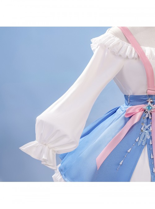 Game Honor Of Kings Yao Luckin Coffee Collaboration Halloween Cosplay Costume Set
