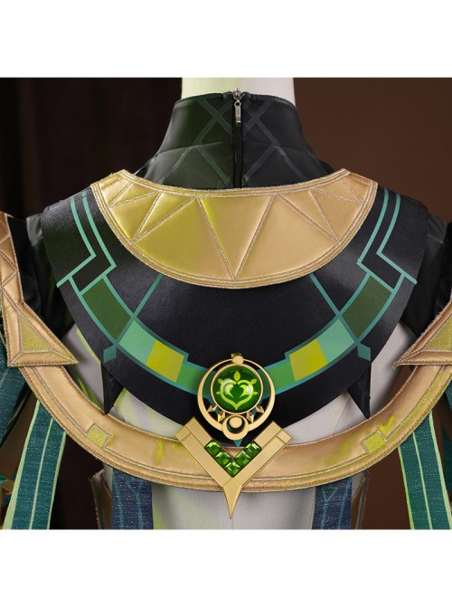 Game Genshin Impact Nefer Halloween Cosplay Costume Set Without Shoes