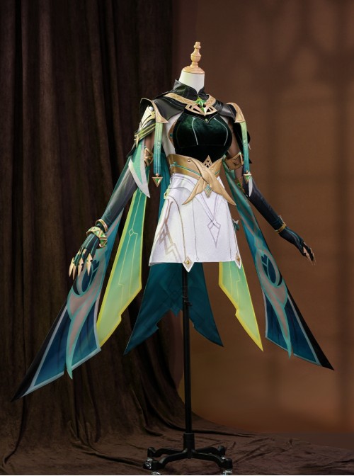 Game Genshin Impact Nefer Halloween Cosplay Costume Set Without Shoes