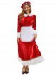 Original Christmas Series Red White Christmas Holiday Party Santa Claus Dress Halloween Cosplay Costume Hat Apron Set