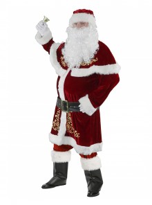 Original Christmas Series Christmas Santa Claus Red White Print With Beard Halloween Cosplay Costume Set