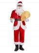 Original Christmas Series Christmas Santa Claus Red Velvet White Plush Golden Trim Halloween Cosplay Costume Full Set