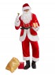 Original Christmas Series Christmas Santa Claus Red Velvet White Plush Golden Trim Halloween Cosplay Costume Full Set