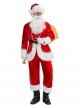 Original Christmas Series Christmas Santa Claus Red Velvet White Plush Golden Trim Halloween Cosplay Costume Full Set