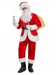 Original Christmas Series Christmas Santa Claus Red Velvet White Plush Golden Trim Halloween Cosplay Costume Full Set