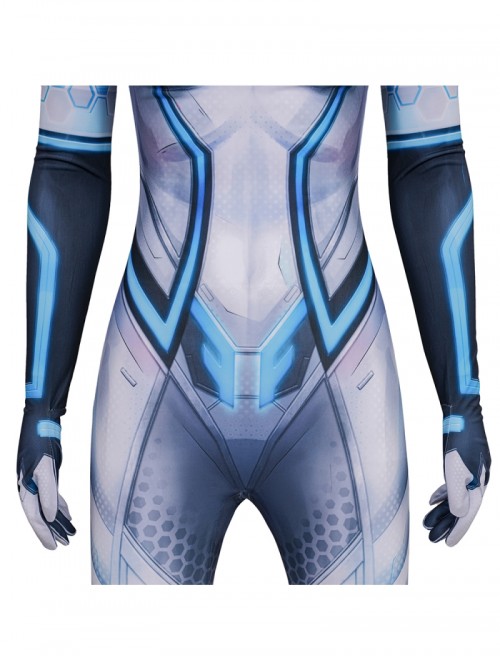 Game Marvel Rivals Invisible Woman Future Foundation Bodysuit Halloween Cosplay Costume Set